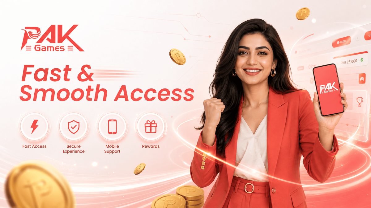 Pak Games articles banner with the logo and a phone showing the app