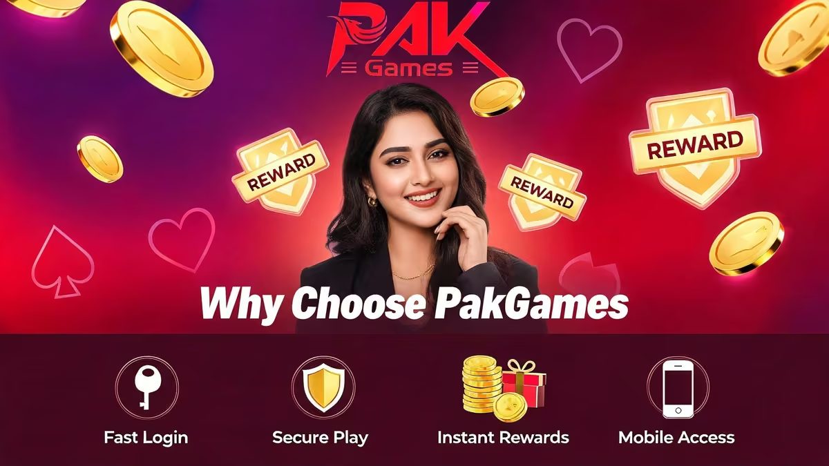 Pak Games contact banner with the logo and a phone