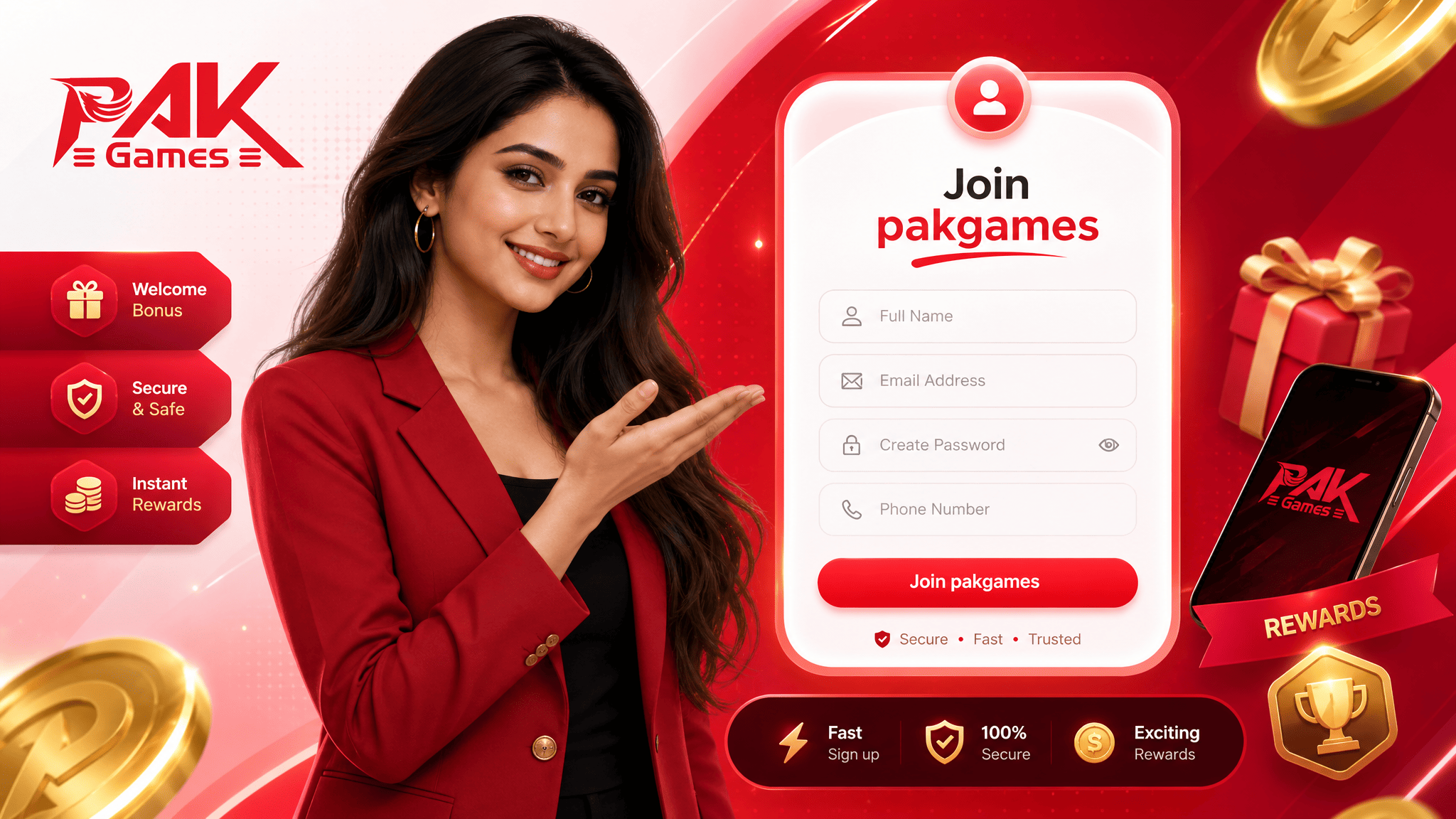 Pak Games account creation and register checklist