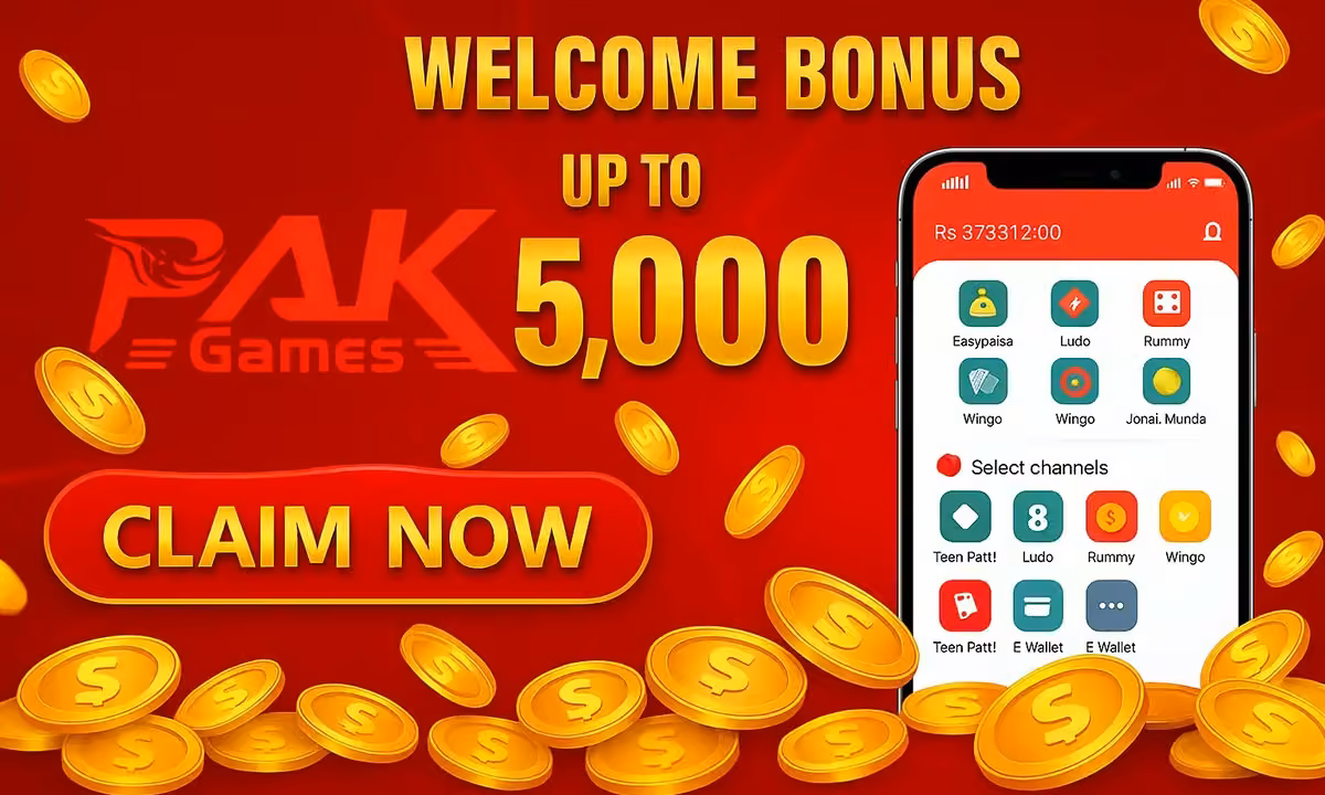 Pak Games Guide welcome bonus offer for new Pakistan players